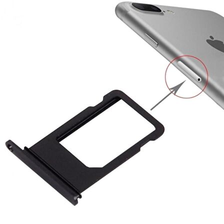 iPhone 7 Plus Uyumlu Sim Kart Kapağı Sim Tepsisi - Gümüş Gri