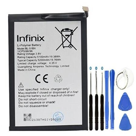 Infinix Hot 10 Pil Batarya + Tamir Seti Bl-51bx 5200 Mah