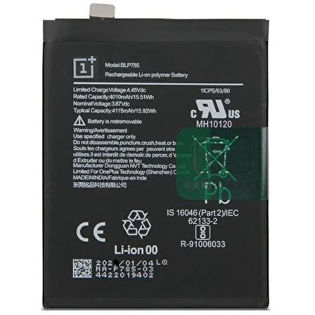 Oneplus Nord 5g Pil Batarya Blp785 5ac2001/ac2003