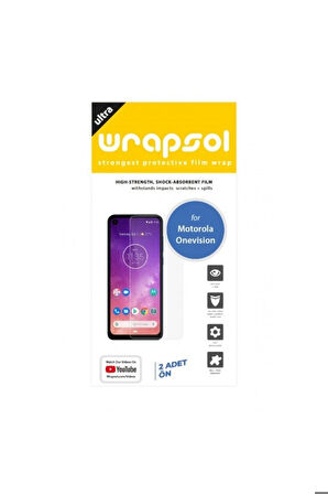 Motorola One Vision Ekran Koruyucu Kaplama Darbe Emici Poliüretan Film Amerika Üretimi