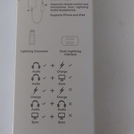 iPhone 15/15 Pro/15 Plus/15 Pro Max Macbook iPad Uyumlu 2 çıkışlı Type-C USB-C Lightning Çevirici Dönüştürücü