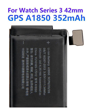 Apple Watch Seri 3  42mm Pil Batarya A1850