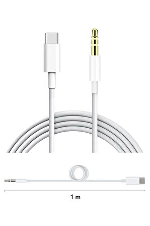 Type-c To 3.5 mm Aux Audio Kablo Araç İçi Uyumlu Aux Kablosu Araç İçi Dönüştürücü