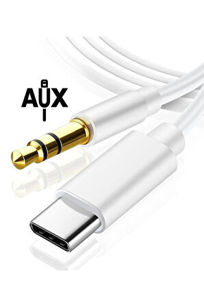 Type-c To 3.5 mm Aux Audio Kablo Araç İçi Uyumlu Aux Kablosu Araç İçi Dönüştürücü