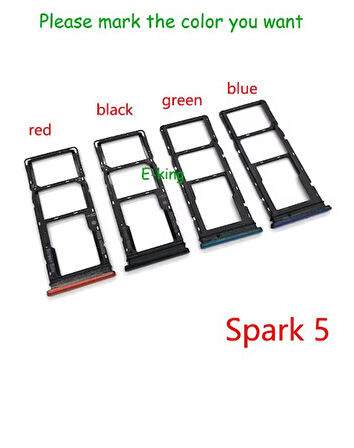 Tecno Spark 5 Air İle Uyumlu Sim aparatı Sim Tray KD6