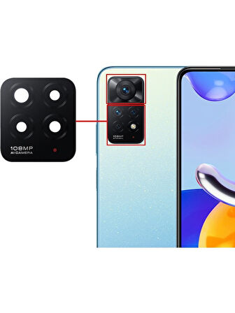 Xiaomi Redmi Note 11 Pro 4G Uyumlu Kamera Lensi Camı Küçük 2201116TG 2201116TI