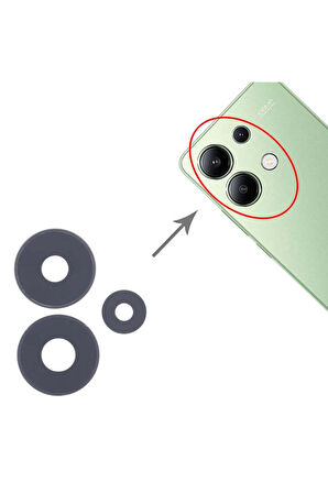 Xiaomi Uyumlu Redmi Note 13 4G Kamera Lensi Cam 23129RAA4G, 23124RA7EO
