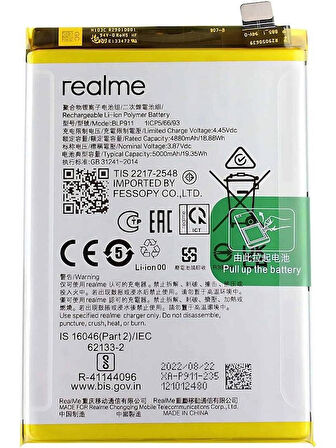 Realme 9 Pro 5g Ile Uyumlu Ithal Pil Batarya BLP911