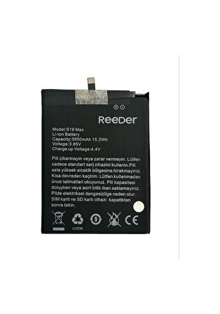 Reeder S19 Max Batarya Pil 3950