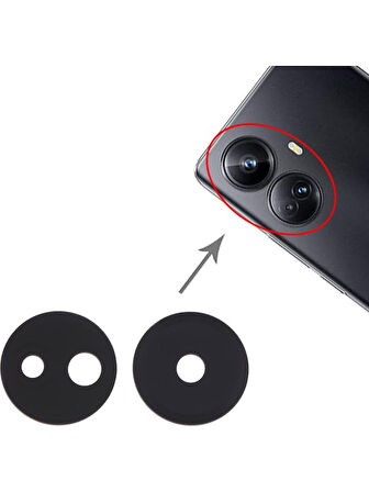 Realme 10 Pro+ Plus Uyumlu Kamera Lensi Cam RMX3687, RMX3686