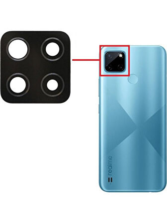 Realme C21Y Uyumlu Kamera Camı
