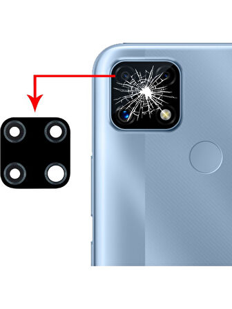 Realme C25S Uyumlu Kamera Lensi Cam RMX3195, RMX3197
