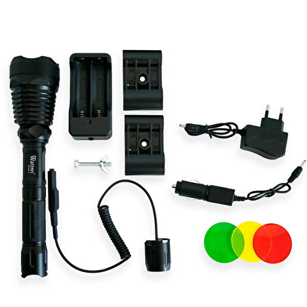 Orjinal 800 Lümen T6 Özel Avcı Feneri Watton Wt-205