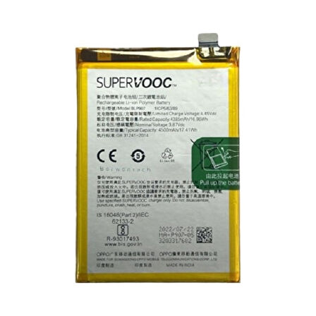 Oppo Reno 8 Pil Batarya Blp907 Supervooc