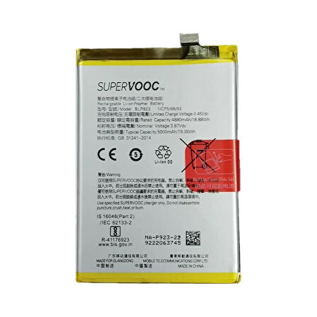 Oppo A77 5g Pil Batarya Blp923 Supervooc