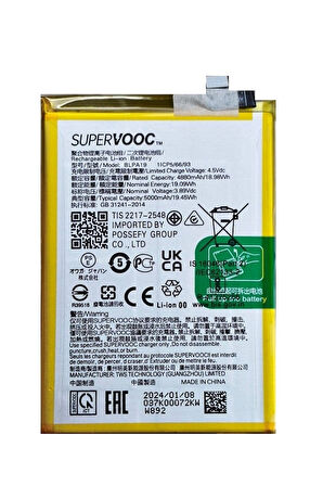 Oppo A38/A58 Pil Batarya BLPA19