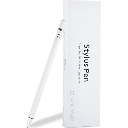 Asia Üniversal Stylus Pen Dokunmatik Kalem Ios+androıd Uyumlu Kalem Beyaz
