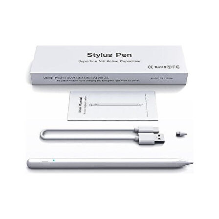 Asia Üniversal Stylus Pen Dokunmatik Kalem Ios+androıd Uyumlu Kalem Beyaz