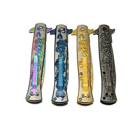 Metal Güllü Çakı Marka:Sibirya Ürün Kodu: HC012 RNB 22,5 CM