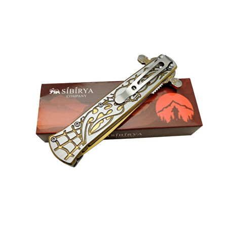 Sibirya Kurukafa Gold Çakı Marka:Sibirya Ürün Kodu: S-2079A 22 CM