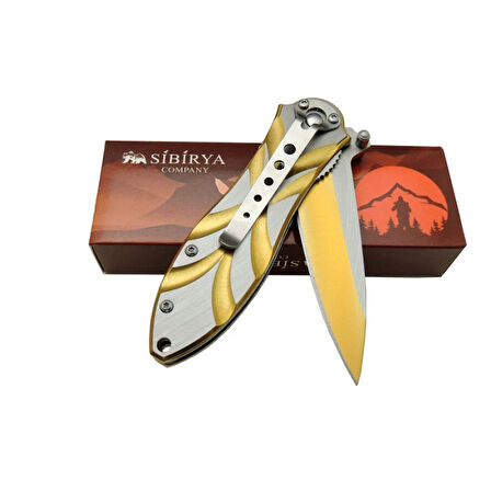 Sibirya Lale Çakı Gold Marka:Sibirya Ürün Kodu: S-2091A 18,5 CM