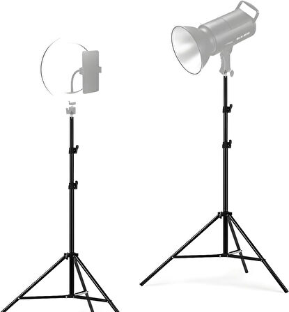 MF-3308 Profesyonel Tripod – 105 cm Ayarlanabilir Yükseklik, 360° Döner 3-Way Başlık, Hafif & Taşınabilir, Telefon ve Kamera Uyumlu,