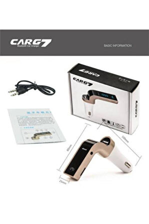 Car G7 Charger Bluetooth Araç Kiti Çakmaklık Sarjı