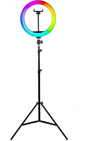 Soft Ring Light MJ33 13" 33CM Rgb LED Halka Işık Tripodlu Selfie Işığı