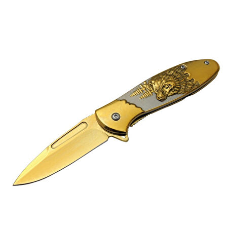 Ayı Çakı Gold Marka:Alaska Ürün Kodu: YSTL2958GD 19,5 CM