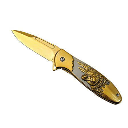 Ayı Çakı Gold Marka:Alaska Ürün Kodu: YSTL2958GD 19,5 CM