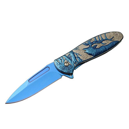 Geyikli Çakı Blue Tek Ürün Kodu: YSTL2956BL 19, 5 CM