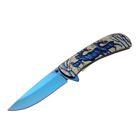 Geyikli Çakı Blue Çift Ürün Kodu: YST5950BL 20 CM
