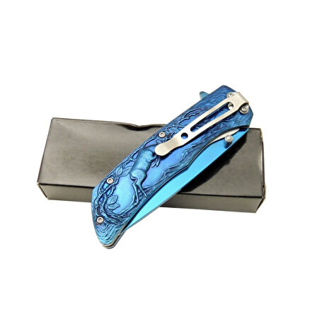 Geyikli Çakı Blue Ürün Kodu: YST5900BL 21 CM
