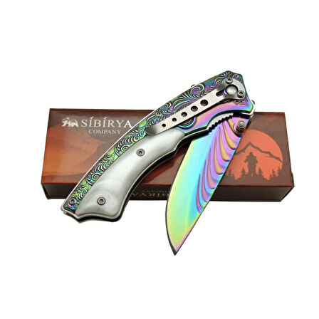 Sibirya İşlemeli Çakı Gökkuşağı Marka:Sibirya Ürün Kodu: S-2063X 19,5 CM