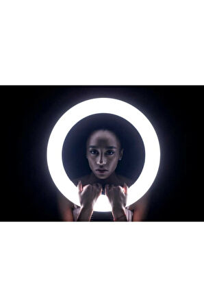Ring Light Led Işık Halkası 21 Inç 54 cm Profesyonel Stüdyo Işığı Ve 210 cm Monopod Güzellik Merkezi