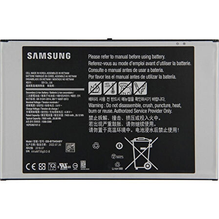 Samsung Galaxy Uyumlu Tab Active Pro S T540 T545 T547 Tablet Batarya Pil
