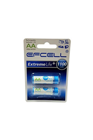 Efcell AA 1.2V 1100mA NiMh Şarjlı Kalem Pil