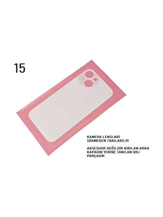 iPhone 15 Arka Pil Batarya Kapağı (CAM)