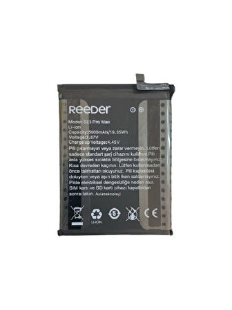 Reeder S23 Pro Max Pil Batarya 5000 Mah