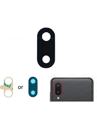 Samsung Galaxy A02 A022F İle Uyumlu Kamera Camı