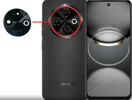 Tecno Spark 30C (KL5n) Kamera Camı