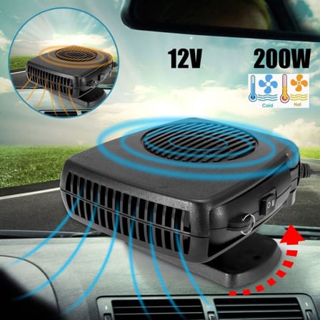 Oto Isıtıcı-Soğutucu Fan Cam Buğu Çözücü Fan Araç Içi Isıtıcı-Soğutucu Isıtıcı,  ve Cam Buğu Giderici Fan 12V Çakmaklık Girişli
