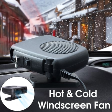 Oto Isıtıcı-Soğutucu Fan Cam Buğu Çözücü Fan Araç Içi Isıtıcı-Soğutucu Isıtıcı,  ve Cam Buğu Giderici Fan 12V Çakmaklık Girişli