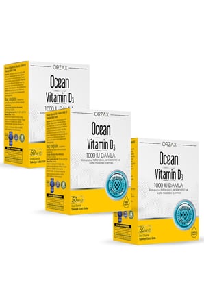 Ocean Vitamin D3 1000 Iu Damla 50 Ml 3 Adet