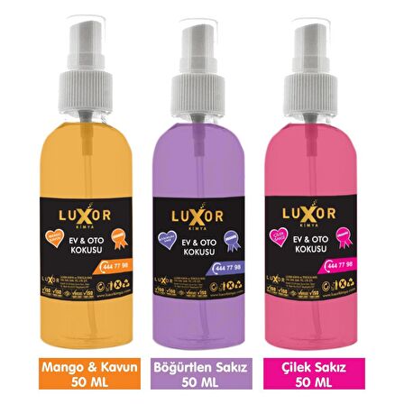 Luxor Çilek Sakız & Böğürtlen Sakız & Mango 50 Ml X 3 Koku