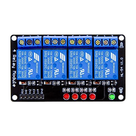 4 Kanal LED Göstergeli 5V Röle Kartı