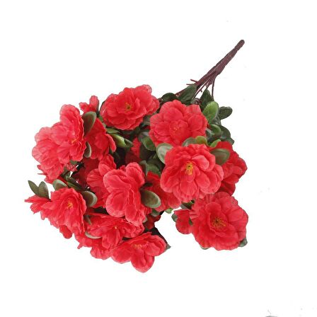 Yapay Çiçek Kırmızı Açelya Demeti 7 Dallı 33*20cm