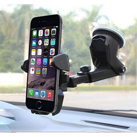 Araç İçi Cam ve Torpido Vantuzlu Telefon Tutucu