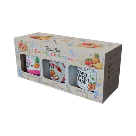 Bien Chef Enerji Koleksiyonu 3'lü Reçel Seti 3x220 gr (Çilekli Pina Colada, Elmalı Turta, Şeftalili Buzlu Çay)