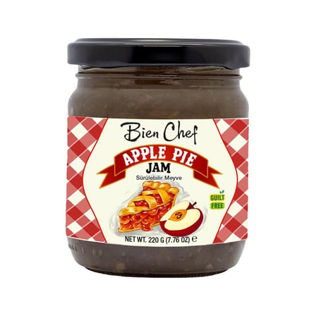 Bien Chef Enerji Koleksiyonu 3'lü Reçel Seti 3x220 gr (Çilekli Pina Colada, Elmalı Turta, Şeftalili Buzlu Çay)